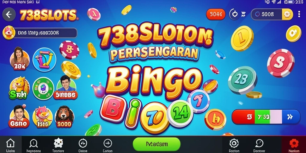 Tampilan menarik dari gameplay Bingo di 738SLOTS.