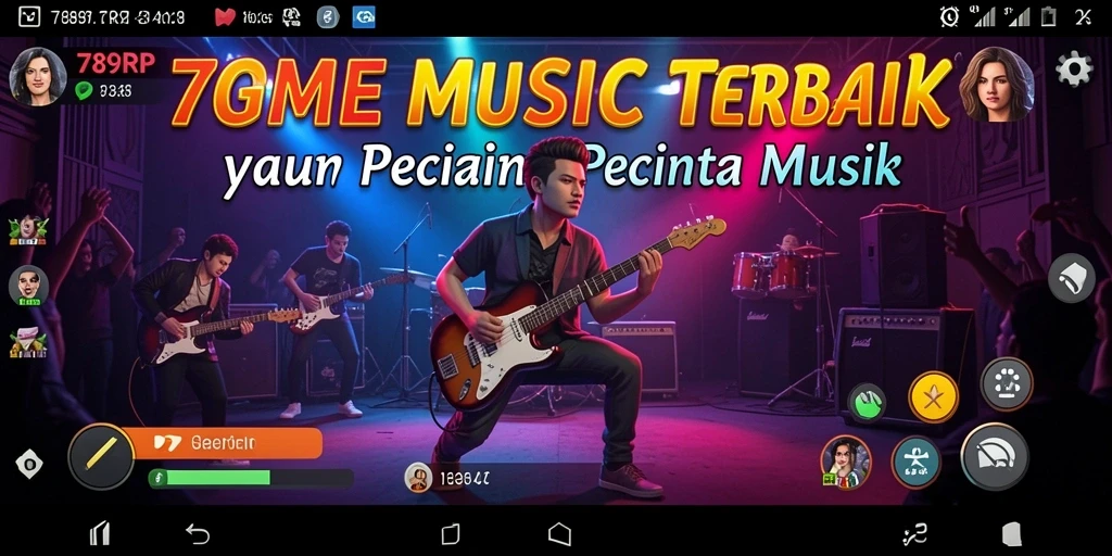 Screenshot gameplay 789RP yang menunjukkan interaksi pengguna dengan lagu.
