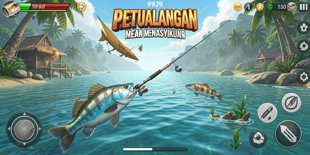 Screenshot gameplay <strong>9939</strong> menampilkan aksi memancing yang mendebarkan dan seru.