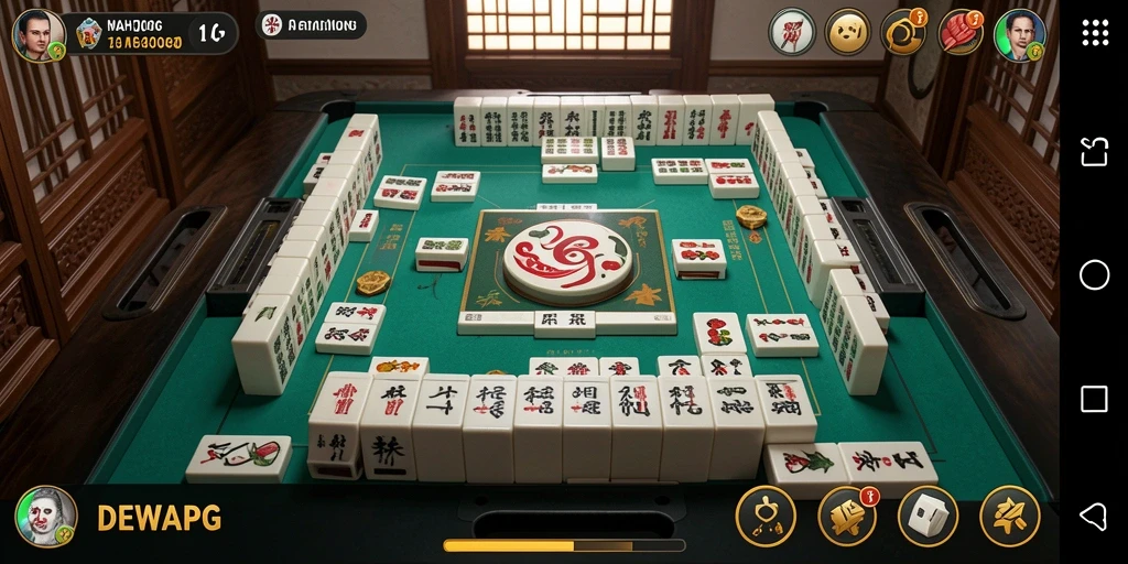 Tampilan menarik dari gameplay DEWAPG yang memikat dalam permainan Mahjong.