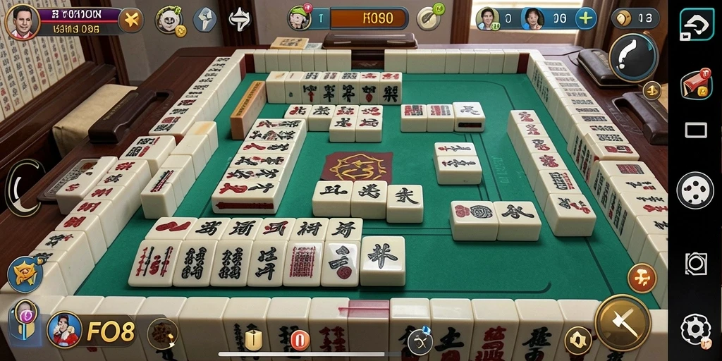 Tampilan gameplay menantang di FO8 Mahjong.