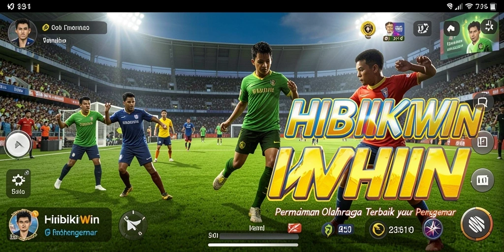Tangkapan layar dari gameplay menarik HIBIKIWIN dengan aksi olahraga seru.