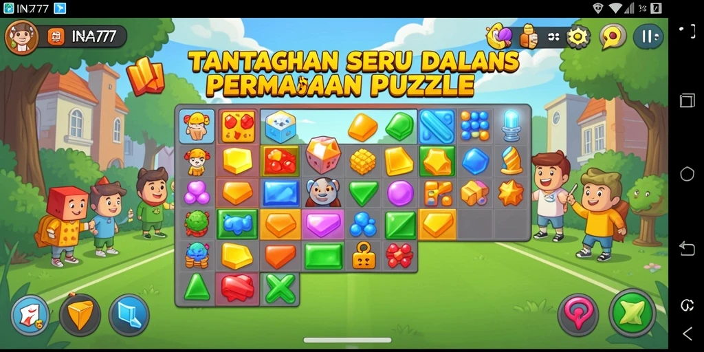 Tampilan gameplay <strong>INA777</strong> yang menarik dan penuh tantangan Puzzle.