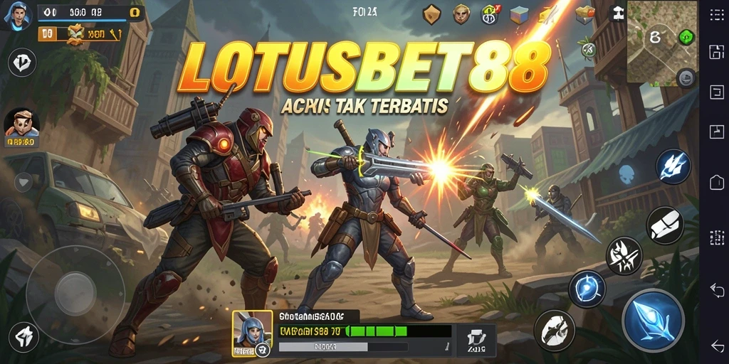 Tampilan gameplay LOTUSBET88 yang mendebarkan dan penuh aksi.