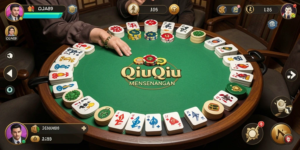 Screenshot OJA89 menampilkan aksi seru permainan QiuQiu.
