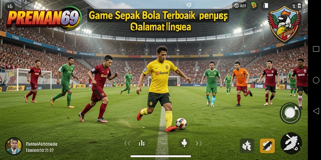 Tampilan aksi seru dalam permainan sepak bola yang mendebarkan.