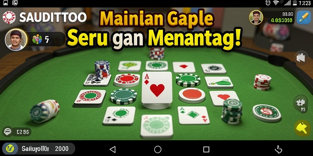 Tampilan seru saat bermain Gaple di SAUDITOTO.