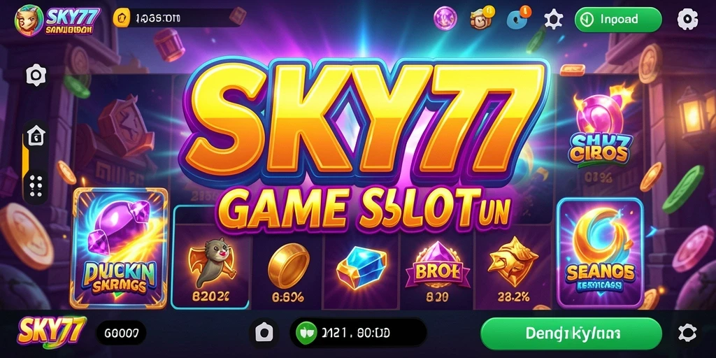 Tampilan gameplay menarik dari SLOT SKY77 yang penuh warna.
